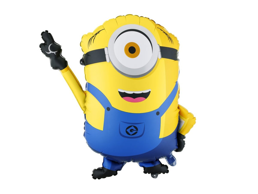Folie Ballon Minions Geel Blauw 72cm Leeg van Partydeco koop je bij Partywinkel