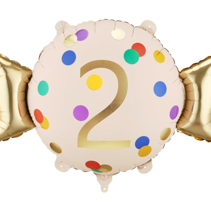 Folie Ballon Snoep 2 Jaar 61cm Leeg van Partydeco koop je bij Partywinkel