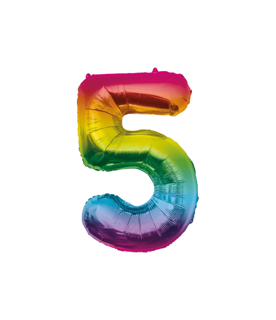 Folie Balloon 86cm 5 Regenboog van Paper Dreams koop je bij Partywinkel
