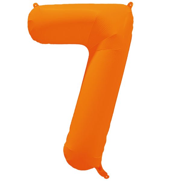 Folie Cijfer Ballon 7 Neon Oranje 86cm x 70cm Leeg van Riethmueller koop je bij Partywinkel