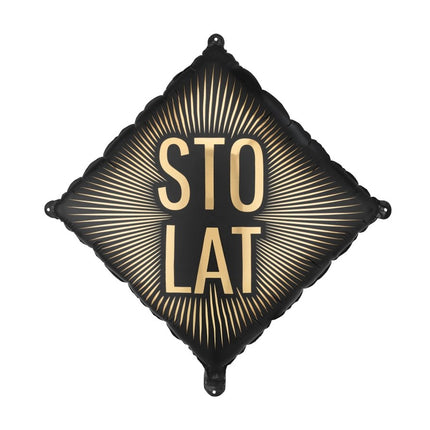 Folie Helium Sto Lat Zwart Goud 46cm Leeg van Partydeco koop je bij Partywinkel