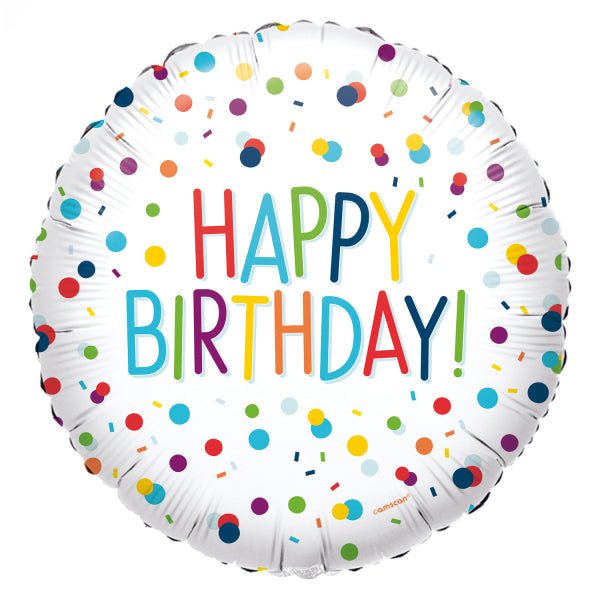 Folieballon – Confetti Birthday – 43 cm van Riethmueller koop je bij Partywinkel