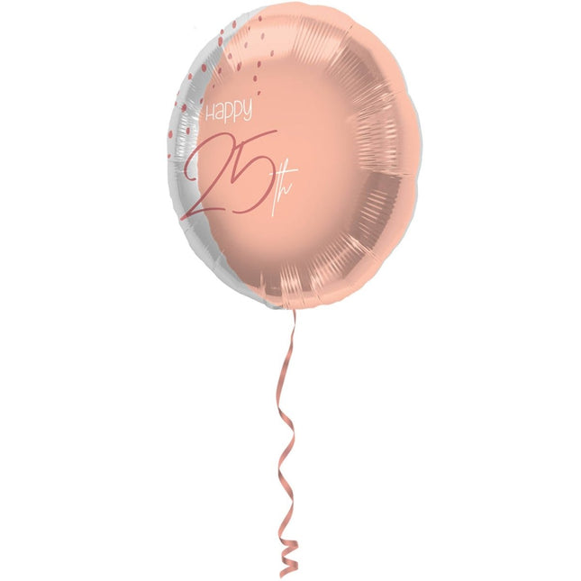 Folieballon Elegant Lush Blush 25 Jaar - 45cm van Folat koop je bij Partywinkel