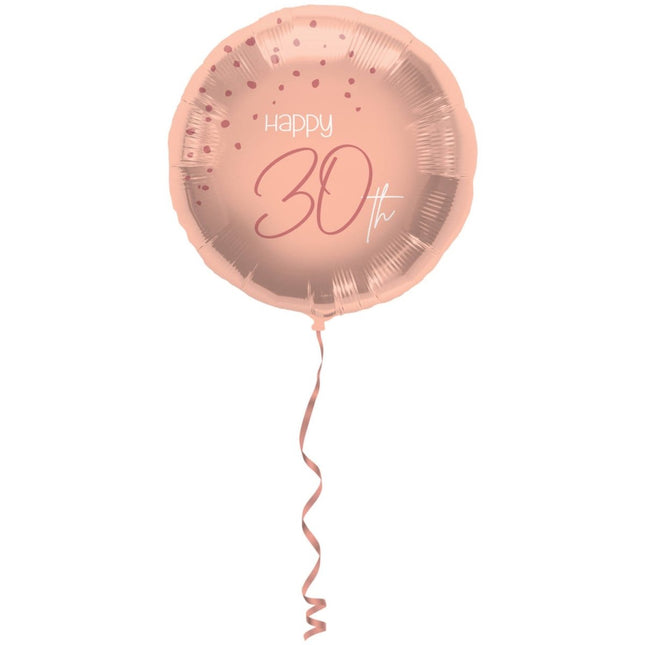 Folieballon Elegant Lush Blush 30 Jaar - 45cm van Folat koop je bij Partywinkel