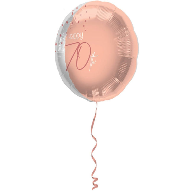 Folieballon Elegant Lush Blush 70 Jaar - 45cm van Folat koop je bij Partywinkel