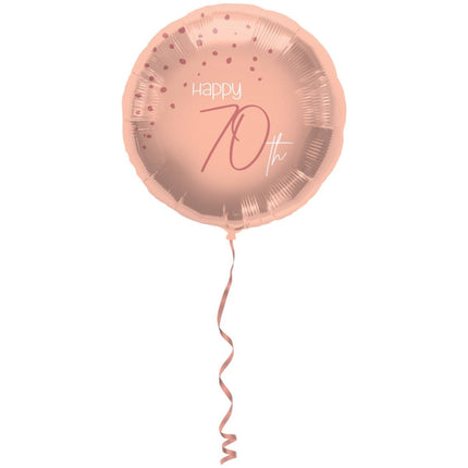 Folieballon Elegant Lush Blush 70 Jaar - 45cm van Folat koop je bij Partywinkel