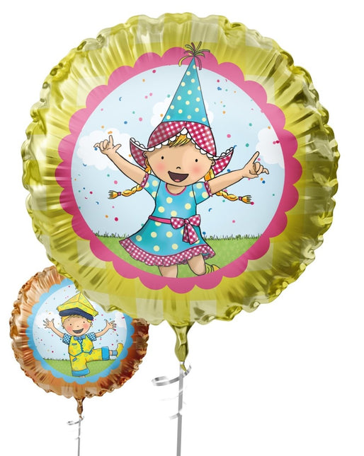 Folieballon Fien & Teun 45cm Leeg van Haza Witbaard koop je bij Partywinkel