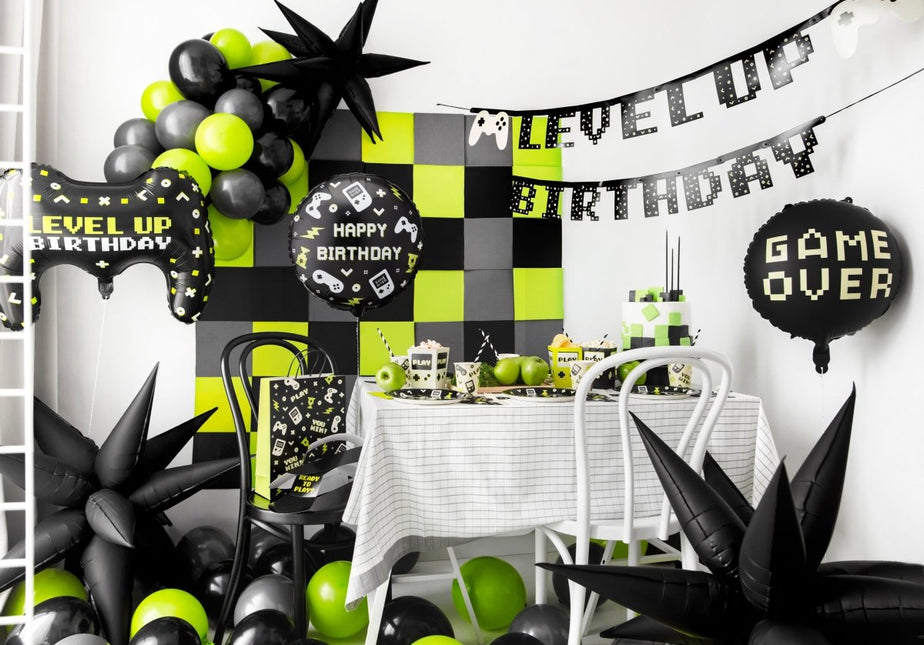 Folieballon Game Happy Birthday, 35x35 cm, mix van Partydeco koop je bij Partywinkel