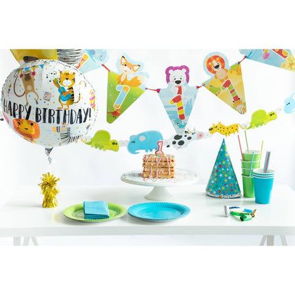 Folieballon 'Happy Birthday!' Dieren - 45cm van Folat koop je bij Partywinkel