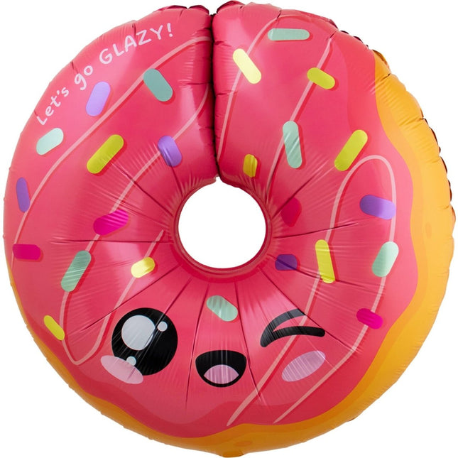 Folieballon - Kawaii Versiering - Donut - 60x59 cm van Folat koop je bij Partywinkel