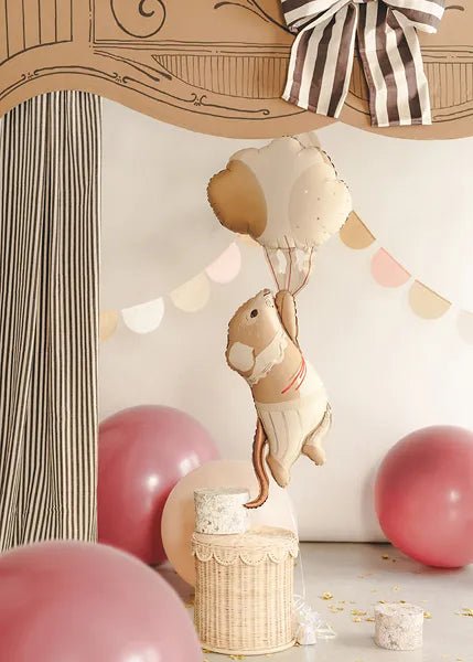 Folieballon Muis met ballonnen, 44x104 cm, mix van Partydeco koop je bij Partywinkel