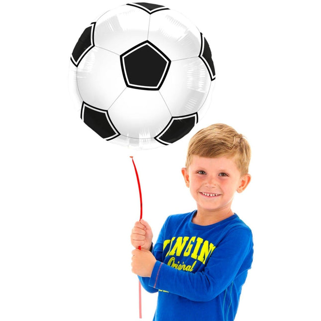 Folieballon Voetbal Zwart/Wit - 45 cm van Folat koop je bij Partywinkel