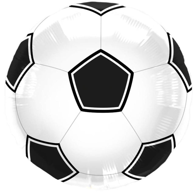 Folieballon Voetbal Zwart/Wit - 45 cm van Folat koop je bij Partywinkel