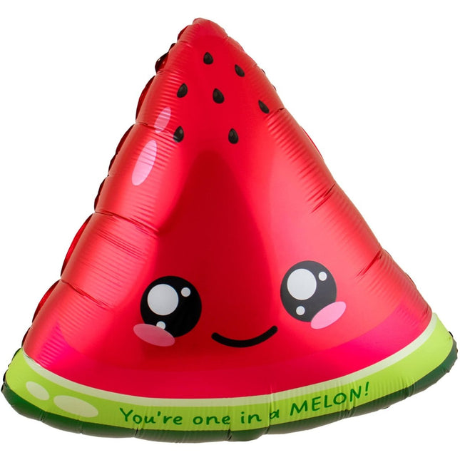 Folieballon - Vorm - Watermeloen - 60x57 cm van Folat koop je bij Partywinkel