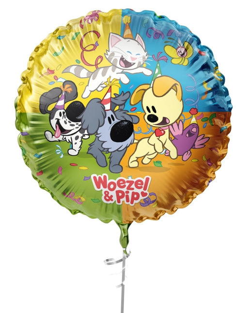 Folieballon Woezel & Pip 45cm Leeg van Haza Witbaard koop je bij Partywinkel