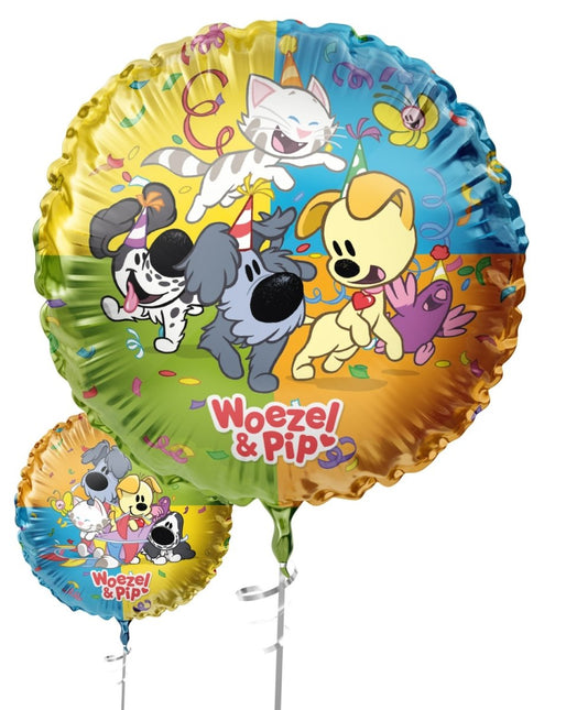 Folieballon Woezel & Pip 45cm Leeg van Haza Witbaard koop je bij Partywinkel