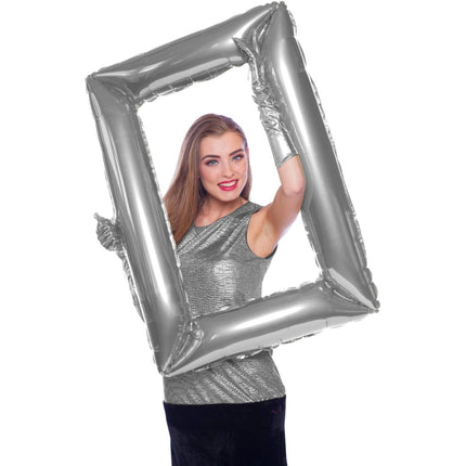 Folieballon Zilverkleurige Fotolijst - 85x60cm van Folat koop je bij Partywinkel