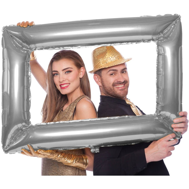 Folieballon Zilverkleurige Fotolijst - 85x60cm van Folat koop je bij Partywinkel