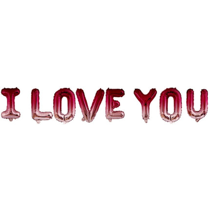 Roze Helium Ballon I Love You Leeg 36cm 8st van Folat koop je bij Partywinkel