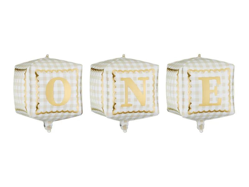 Folieballonnen kubussen ''One'', 34 x 36 cm, mix van Partydeco koop je bij Partywinkel