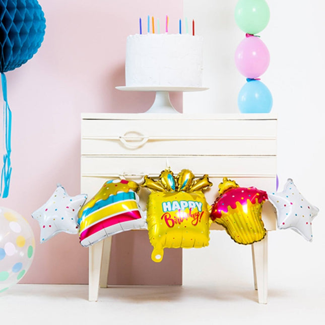 Folieballonnen Slinger 'Happy Birthday' - 2 stuks van Folat koop je bij Partywinkel