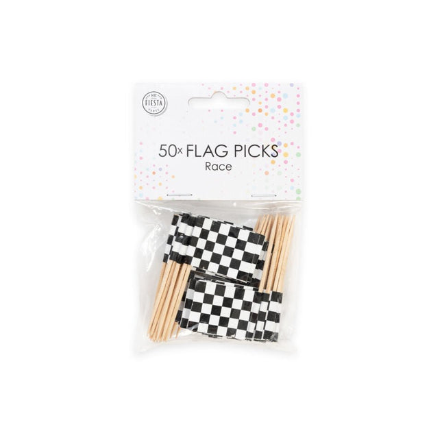 Formule 1 Cocktailprikkers Race 6cm 50st van WeFiesta koop je bij Partywinkel