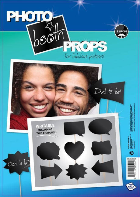 Foto Props Schrijfbaar 8st van Haza Witbaard koop je bij Partywinkel