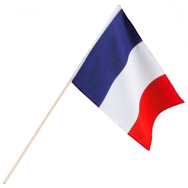 Franse Zwaaivlag 45cm van Boland koop je bij Partywinkel