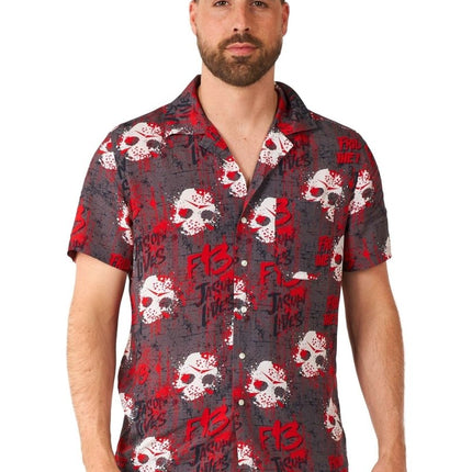 Friday the 13th Overhemd Korte Mouwen Heren OppoSuits van OppoSuits koop je bij Partywinkel
