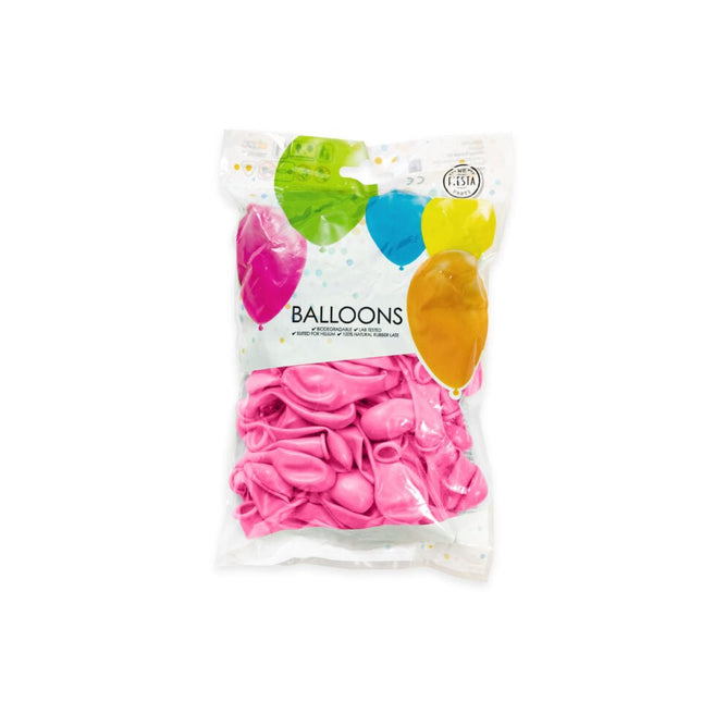 Fuchsia Ballonnen Metallic 13cm 100st van WeFiesta koop je bij Partywinkel