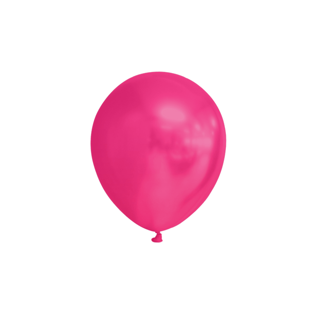 Fuchsia Ballonnen Metallic 13cm 100st van WeFiesta koop je bij Partywinkel