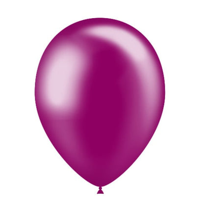 Fuchsia Ballonnen Metallic 25cm 50st van Balloonia koop je bij Partywinkel