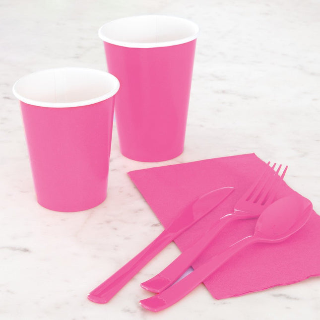 Fuchsia Bestek 18 delig van Unique koop je bij Partywinkel