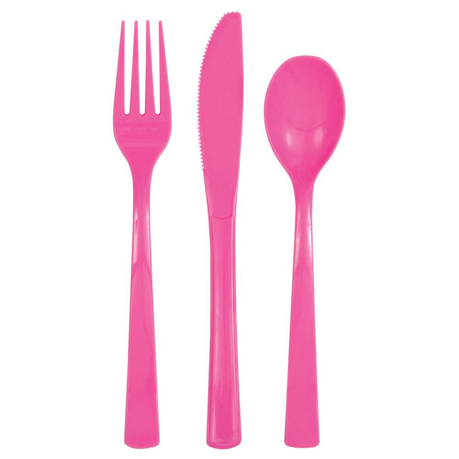 Fuchsia Bestek 18 delig van Unique koop je bij Partywinkel