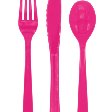 Fuchsia Bestek Herbruikbaar 18 delig van WeFiesta koop je bij Partywinkel