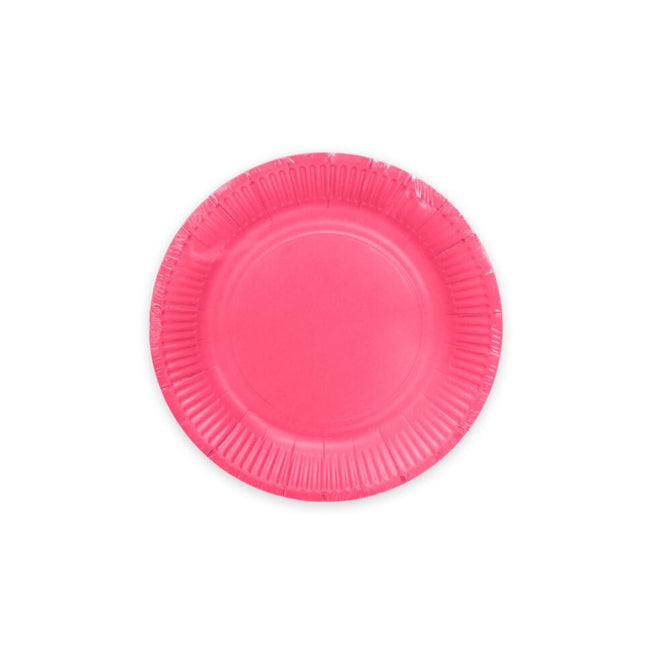 Fuchsia Borden Papier 18cm 20st van WeFiesta koop je bij Partywinkel
