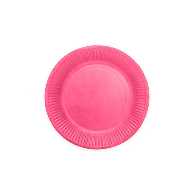 Fuchsia Borden Papier 18cm 20st van WeFiesta koop je bij Partywinkel