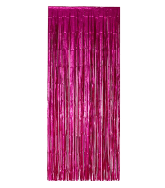 Fuchsia Deurgordijn Folie 2,4m van WeFiesta koop je bij Partywinkel