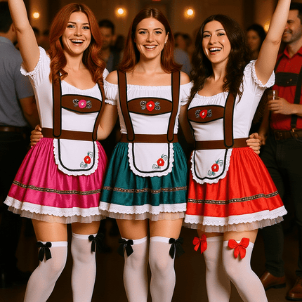 Fuchsia Dirndl Jurk Oktoberfest Fay van Partychimp koop je bij Partywinkel