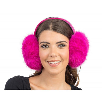 Fuchsia oorwarmers van CHAKS koop je bij Partywinkel