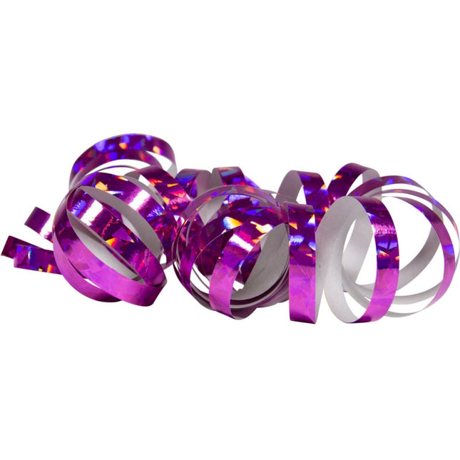 Fuchsia Serpentines Holografisch 4m 18 ringen 2st van Folat koop je bij Partywinkel