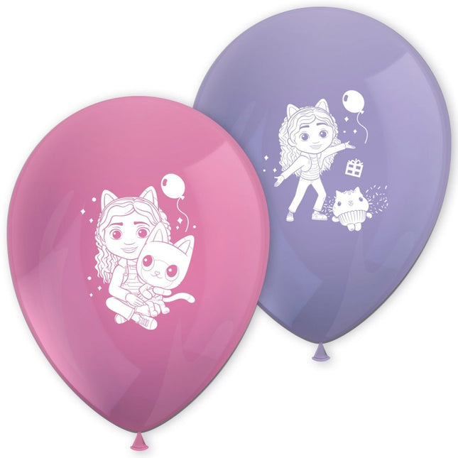 Gabby'S Dollhouse Ballonnen 28cm 8st van Procos koop je bij Partywinkel