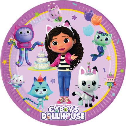 Gabby'S Dollhouse Borden 23cm 8st van Procos koop je bij Partywinkel