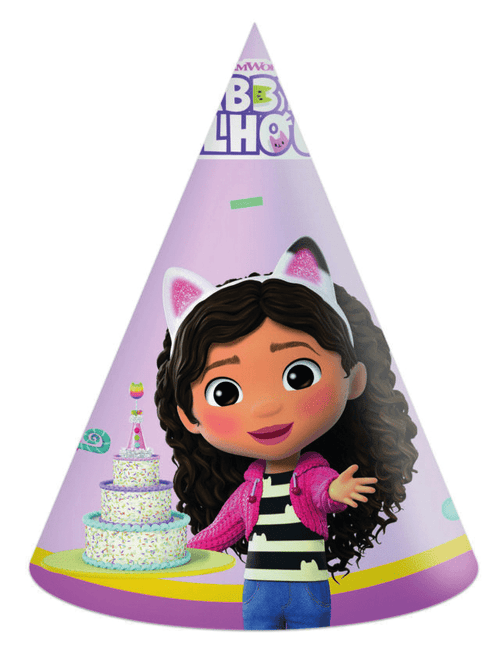 Gabby'S Dollhouse Feesthoedjes 6st van Procos koop je bij Partywinkel