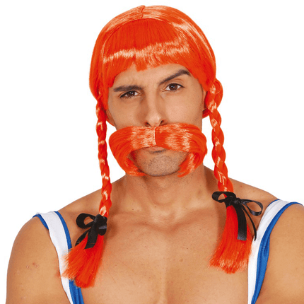 Gallier Pruik Oranje van Fiestas Guirca koop je bij Partywinkel