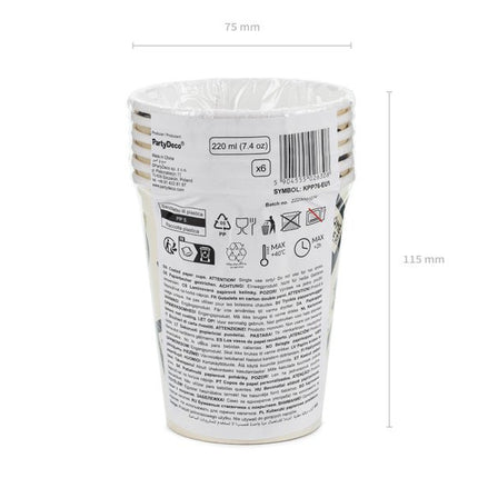 Gaming Party Bekers 220ml 6st van Partydeco koop je bij Partywinkel