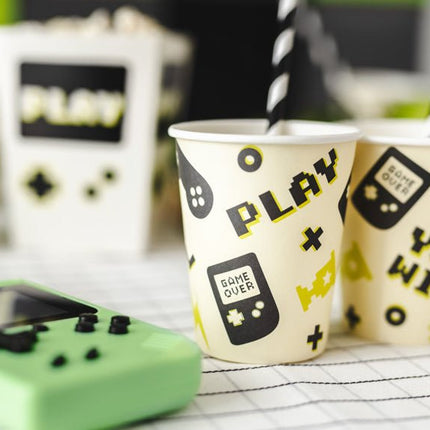 Gaming Party Bekers 220ml 6st van Partydeco koop je bij Partywinkel