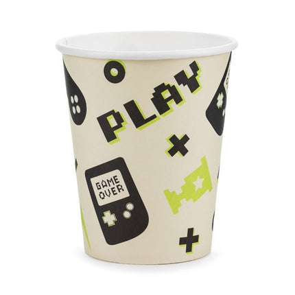 Gaming Party Bekers 220ml 6st van Partydeco koop je bij Partywinkel