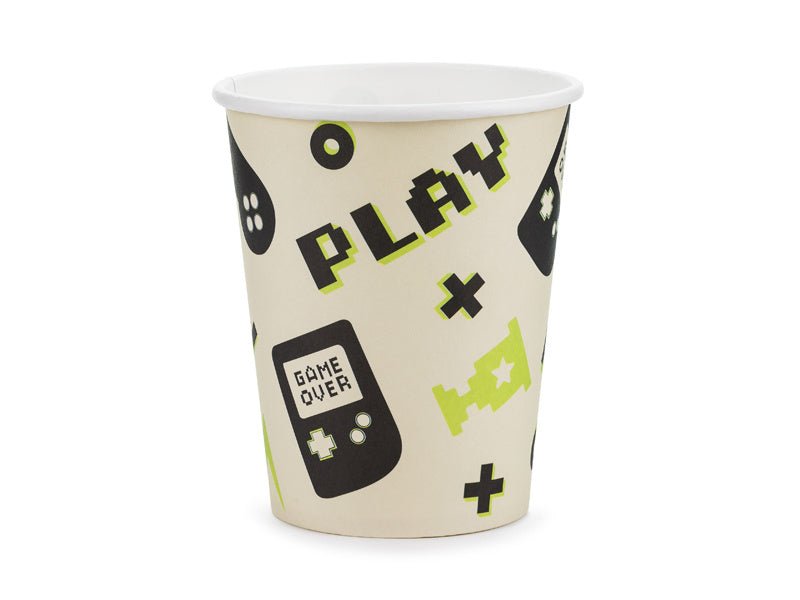 Gaming Party Bekers 220ml 6st van Partydeco koop je bij Partywinkel