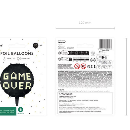Gaming Party Helium Ballon Leeg 35cm van Partydeco koop je bij Partywinkel